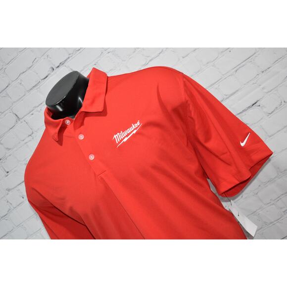 Nike Golf Polo Shirt Mens Size 3XL Dri-Fit Performance Red Milwaukee Tools NEW - Picture 1 of 7